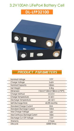 24V 100ah LiFePO4 Lithium-Ionen-Zyklusbatterie