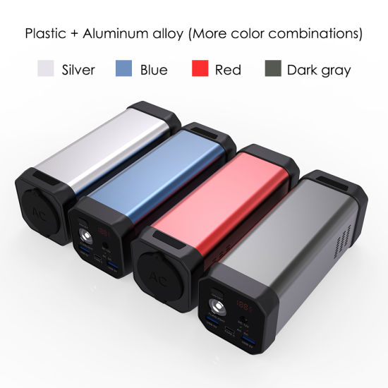 2020 New Mini 80W 20000mAh AC DC Doppel-USB-Ausgang 3W LED Campinglicht 3.7V 20800 Powerbanks für Laptop-Telefon