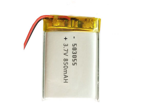 3,7 V 850 mAh Lipo Akku Wiederaufladbare Lithium-Ionen-Polymer-Akkuzelle 503055 mit PCM und Kabel