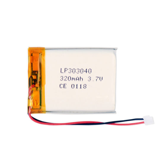 Wiederaufladbare 3,7 V 303040 320 mAh Lipo-Batteriezelle Mini-Heizungs-Lithium-Ionen-Zelle