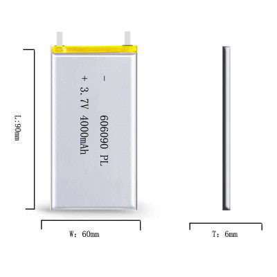 3.7V 4000mAh Lipo Batterie Lithium Polymer Batteriezelle 606090