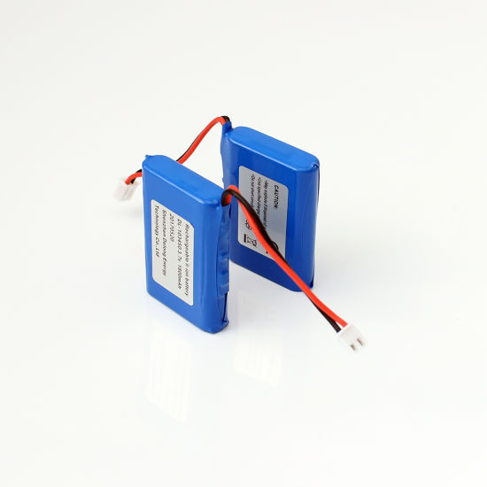 Wiederaufladbarer 3,7 V 1800 mAh 103450 Aluminium Shell Lithium-Ionen-Akku mit Jst-Anschluss