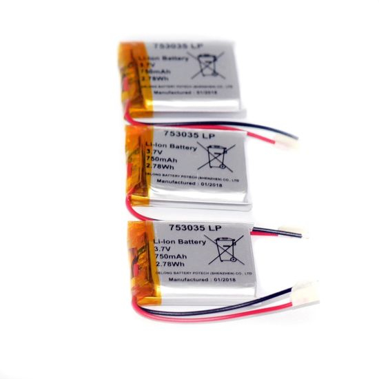 3.7V Lipo Batterie 750mAh Lithium-Polymer-Batteriezelle 753035