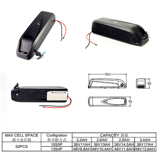 48 Volt Ebike Batterie 48V 15ah Elektrofahrradbatterie für 750W Fahrrad