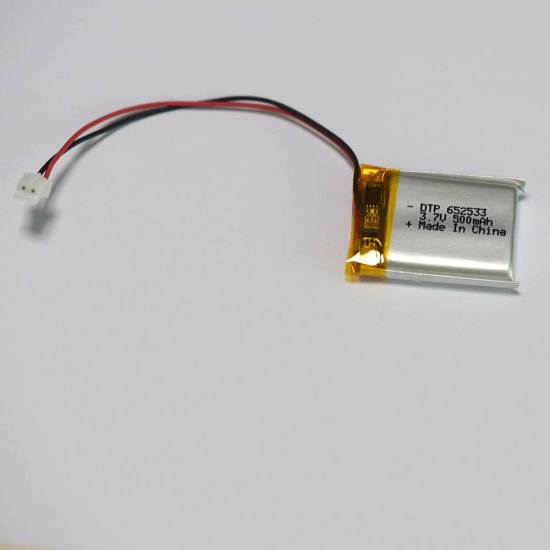 Wiederaufladbare Lipo Batteriezelle 500mAh 3,7V Polymerbatterie mit PCM 652533