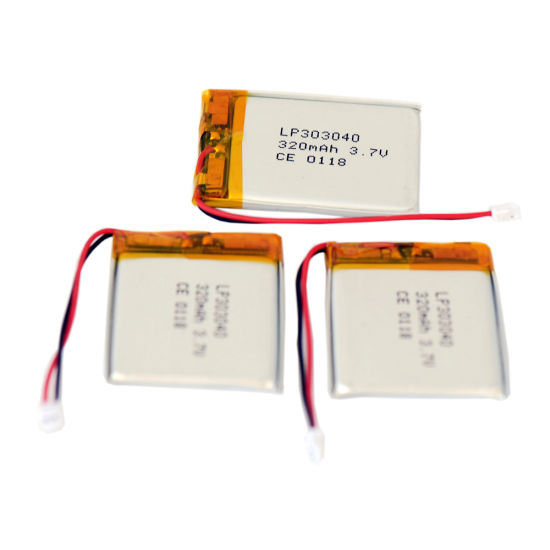 303040 3,7 V 320 mAh wiederaufladbare Lipo-Batterie-Li-Ion-Zelle für elektronische Produkte