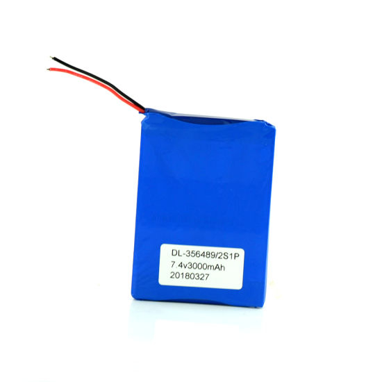 7,4 V 3000 mAh wiederaufladbarer Lithium-Polymer-Akku mit PCM und Drähten