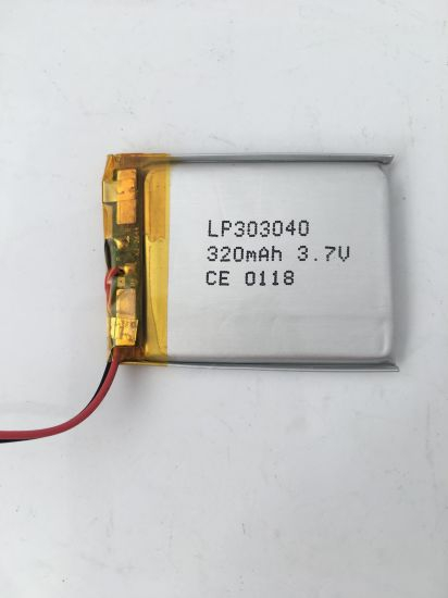 3,7 V ultradünner 303040 Lithium-Polymer-Akku für Bluetooth-Headset