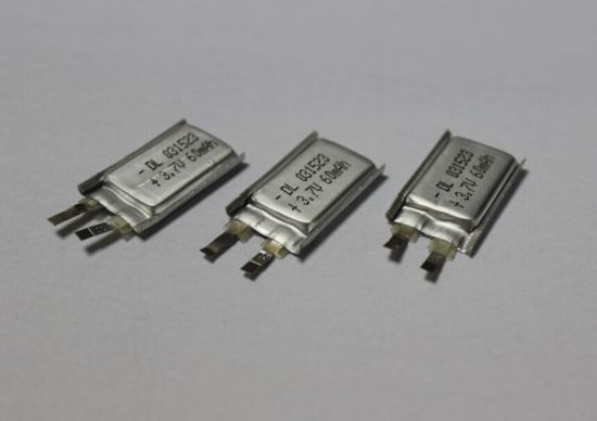 3 mm dicke 3,7 V Li-Polymer-Batteriezelle für Bluetooth