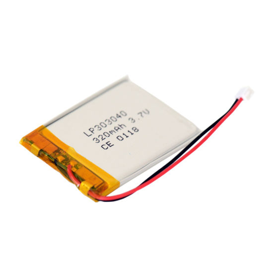 Wiederaufladbare 3,7 V 303040 320 mAh Lipo-Batteriezelle Mini-Heizungs-Lithium-Ionen-Zelle