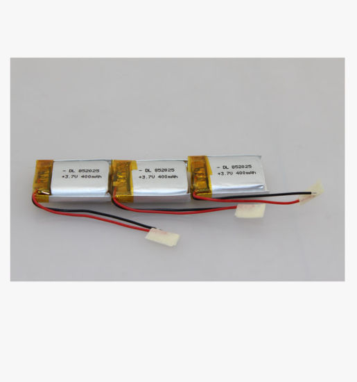 China Factory wiederaufladbarer 852025 3,7 V 400 mAh Li-Ion-Polymer-Akku