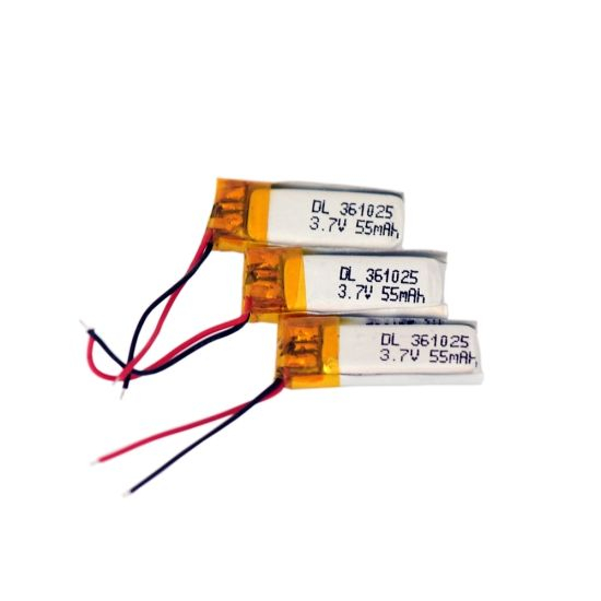 3.7V Lipo Batterie 55mAh Lithium Polymer Batteriezelle 361025