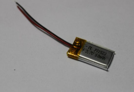 Ultradünne 031523 3,7 V 60 mAh wiederaufladbare Li-Po-Batteriezelle